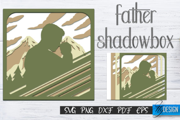 Download Father's Day Shadow Box SVG, Dad SVG V.3 - Day Collection