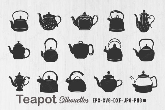 Download Teapot Silhouette, Teapot Svg, Pot Svg. - Silhouette Collection