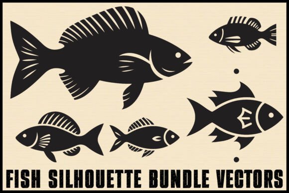 Download Fish Silhouette Vector Clipart Pack - Silhouette Collection