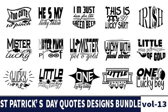 Download 15 ST PATRICK'S DAY Quotes Designs Bun - Day Collection