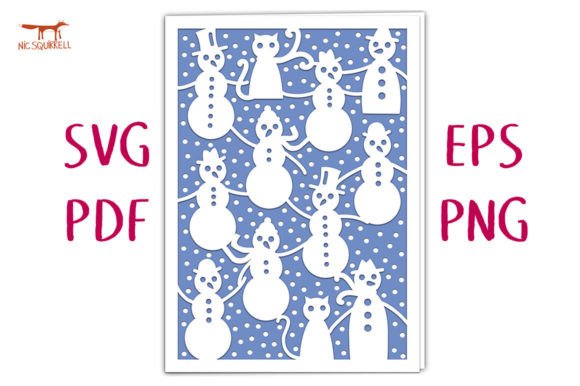 Download Snowman Winter Holidays Card SVG Cut - Day Collection