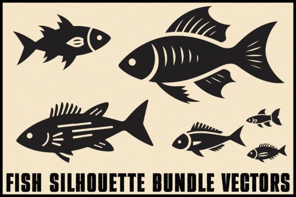 Download Fish Silhouette Vector Clipart Pack - Silhouette Collection
