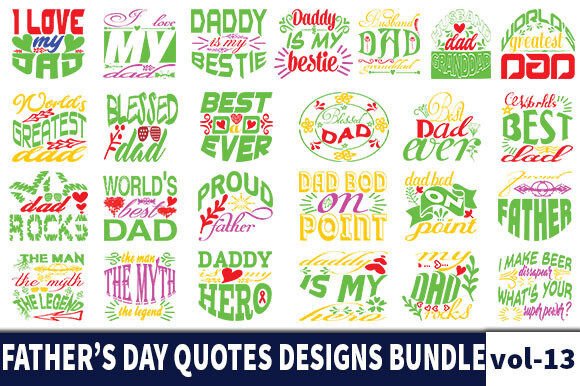 Download 25 FATHER'S DAY Quotes Designs Bundle T - Day Collection