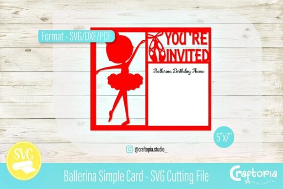 Download Ballerina Birthday Invite – SVG Cut File - Day Collection