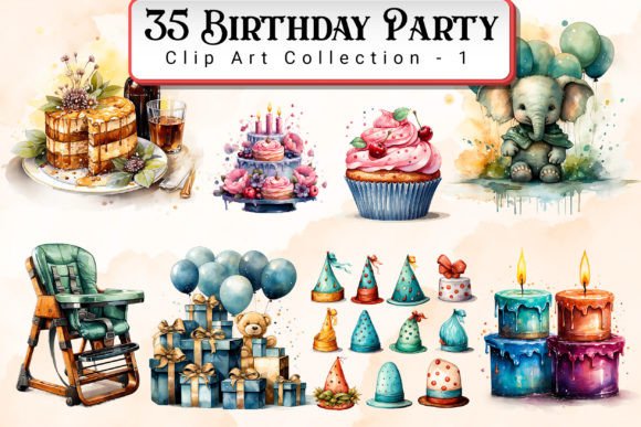 Download Birthday Party Clipart Bundle 1 - Day Collection