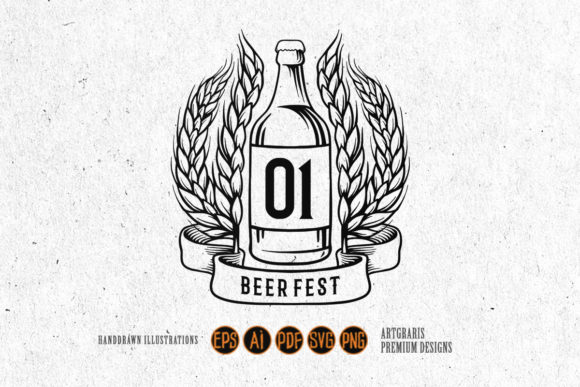 Download Winner with Bottle Beer Fest Silhouette - Silhouette Collection