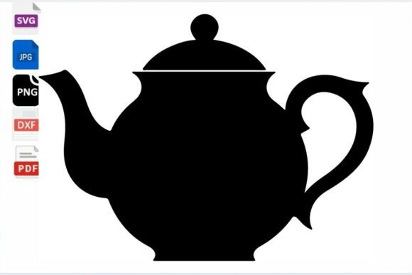 Download Vintage Teapot Silhouette SVG Clipart - Silhouette Collection