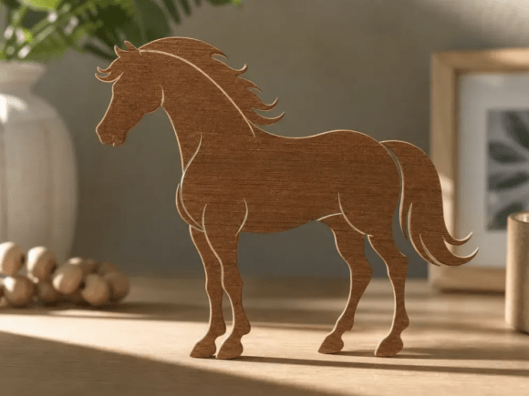 Download Standing Wooden Horse Silhouette File - Silhouette Collection