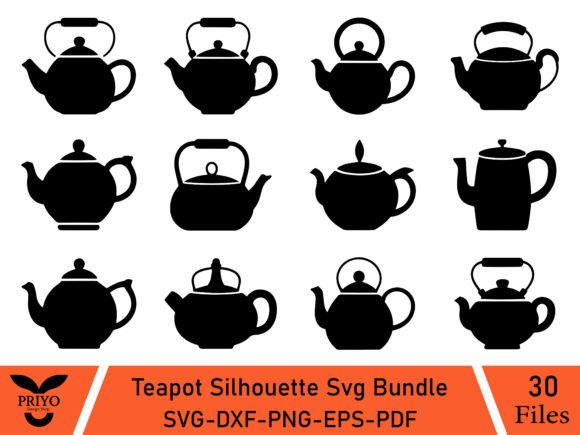 Download Teapot Silhouette Svg Bundle, Teapot Svg - Silhouette Collection
