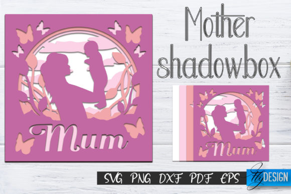 Download Mother's Day Shadow Box SVG, Mom SVG V.3 - Day Collection