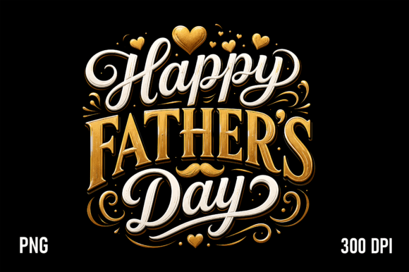 Download Happy Fathers Day Gold PNG - Day Collection