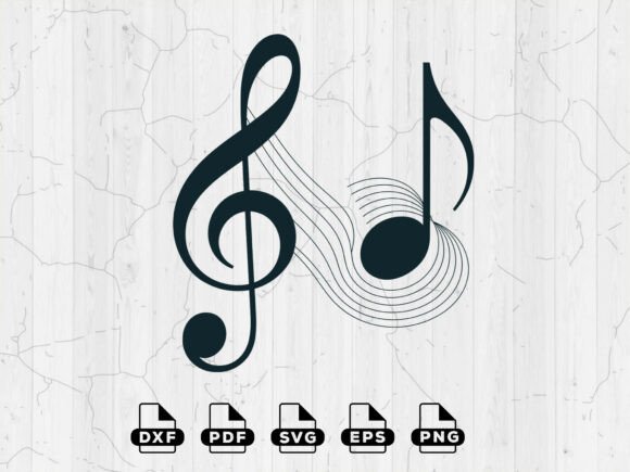 Download Musical Decal Art Svg, Silhouette File - Silhouette Collection