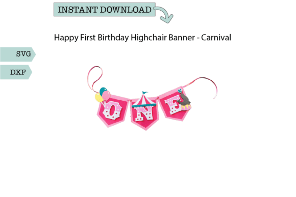 Download Happy First Birthday Highchair Banner - Day Collection