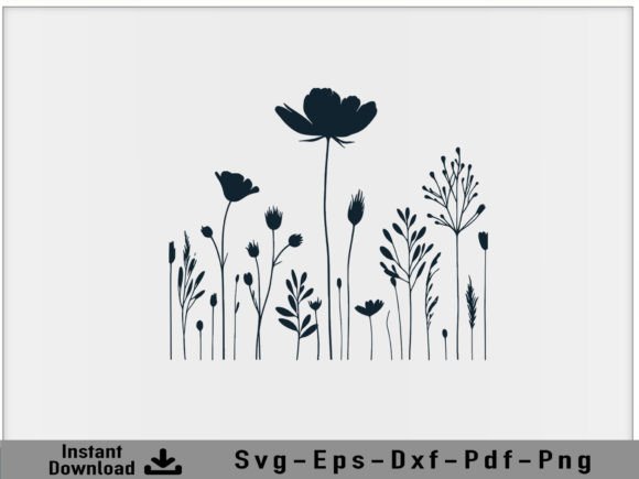 Download Wildflower Svg Vector Silhouette File - Silhouette Collection