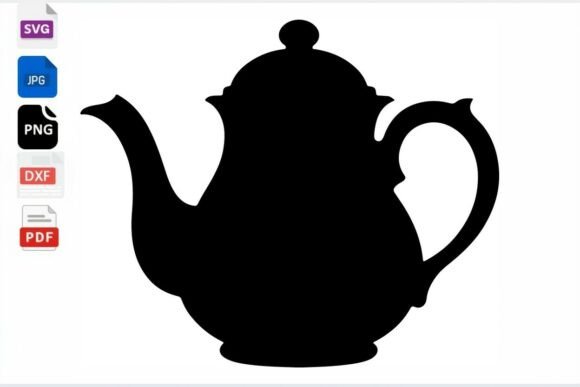 Download Vintage Teapot Silhouette SVG Clipart - Silhouette Collection