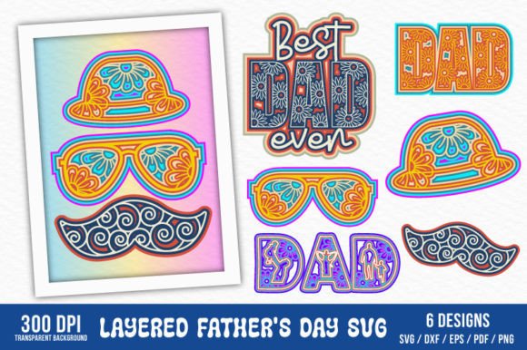 Download Fathers Day Layered Svg, 3D Layered Svg - Day Collection