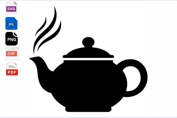 Download Hot Tea Pot Silhouette SVG Clipart - Silhouette Collection
