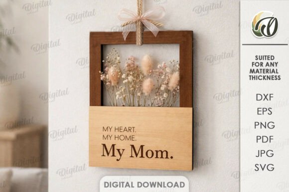 Download Mother's Day Floral Decor Laser Cut - Day Collection
