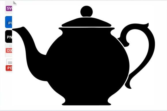 Download Vintage Teapot Silhouette SVG - Silhouette Collection
