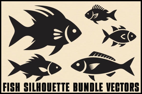 Download Fish Silhouette Vector Clipart Pack - Silhouette Collection