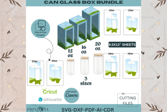 Download Can Box: Cricut &amp; Silhouette File 171 - Silhouette Collection