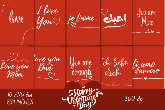 Download Valentine'sday Sayings Paper Pack Bundle - Day Collection
