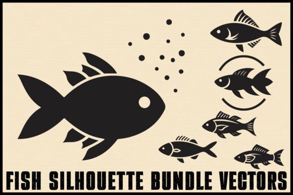 Download Fish Silhouette Vector Clipart Pack - Silhouette Collection