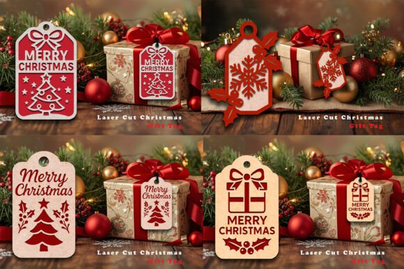 Download Laser Cut Christmas Gift Tag SVG Bundle - Christmas gift tag svg bundle Collection