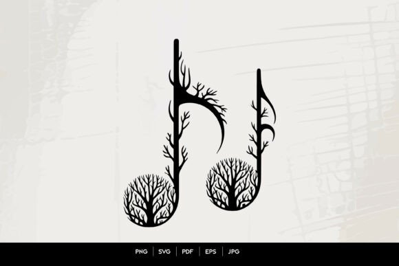 Download Nature Music Notes Silhouette SVG - Silhouette Collection