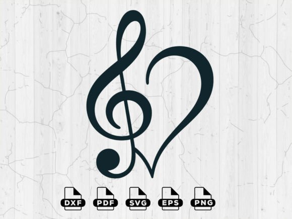 Download Musical Decal Art Svg, Silhouette File - Silhouette Collection