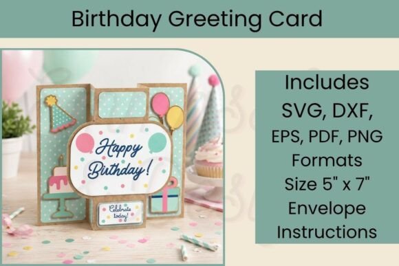 Download 3D Birthday Card SVG - Day Collection