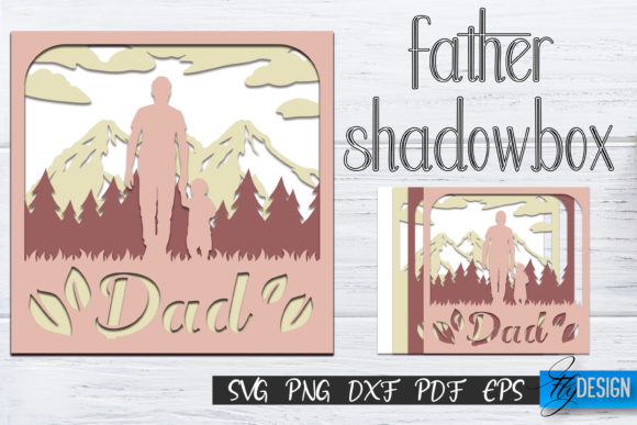 Download Father's Day Shadow Box SVG, Dad SVG V.2 - Day Collection