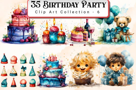Download Birthday Party Clipart Bundle 6 - Day Collection
