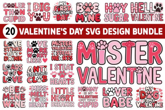 Download Valentine's Day SVG Retro Design Bundle - Day Collection