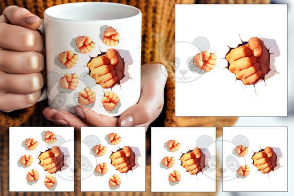 Download Dad Fist Bump 3D Cracked Mug Wrap Bundle - Premium Resources
