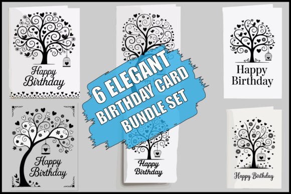 Download Elegant Birthday Card Bundle Set - Day Collection