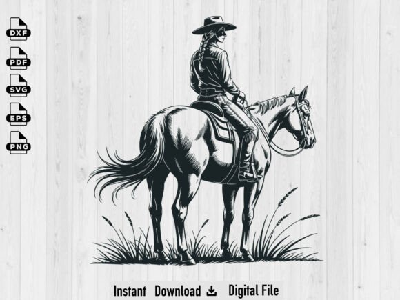 Download Cowboy on Horse SVG Silhouette File - Silhouette Collection