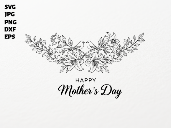 Download Mother's Day Floral Birds SVG for Cricut - Day Collection