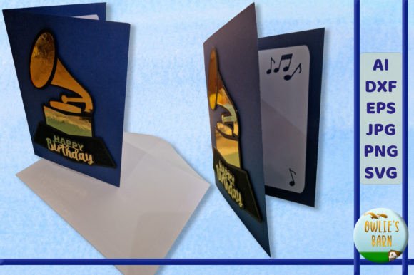 Download Gramophone Birthday Card - Day Collection