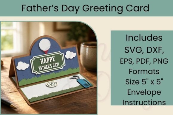 Download Golf Father's Day SVG Card - Day Collection