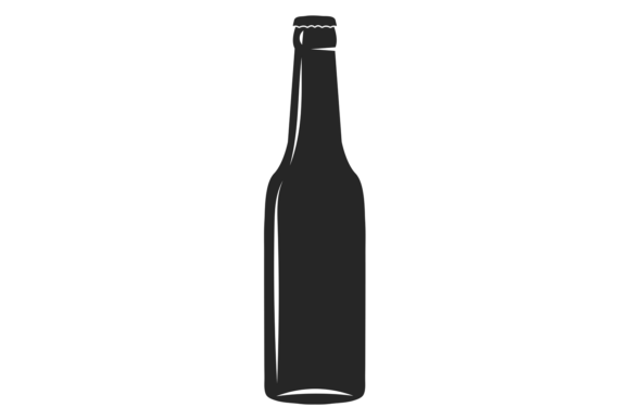 Download Beer Bottle Black Silhouette. Alcohol Dr - Silhouette Collection